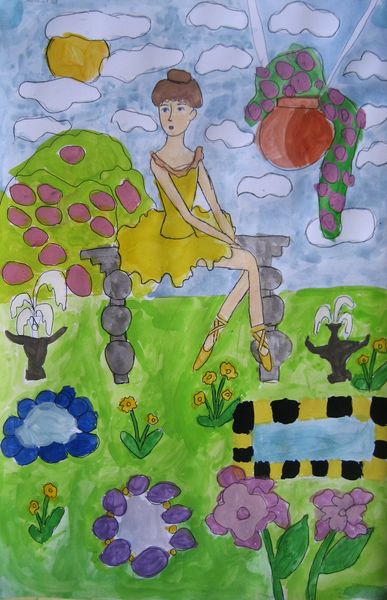 Art Studio PALETTE. Aleksandra Malisheva Picture.   Plants Garden 